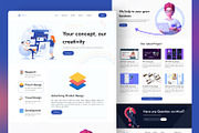 Design Agency Website landing page, a Landing Page Template by Design Lab (Thumbnail 3 of 3)