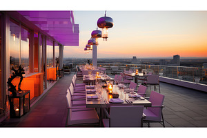 ambiance view restaurant background, a Food & Drink Photo by pikepicture