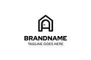 Minimal Letter A Home Logo, a Branding & Logo Template by Pray Art Design Studio (Thumbnail 1 of 2)