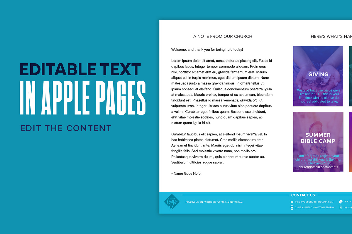 You Are Loved Church Bulletin Shell, a Flyer Template by IFBdesign (Photo 2 of 5)