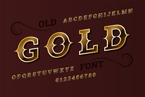 Old Gold Western Alphabet