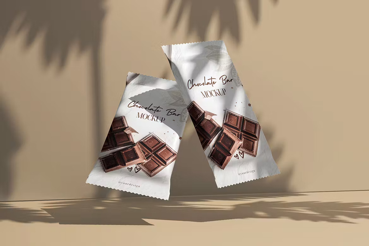 Chocolate Bar Mockup Set, a Packaging Mockup by PaperMoon (Photo 2 of 5)