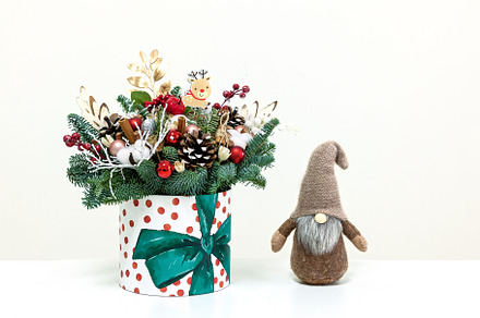 New Year's bouquet on a white background, an Arts & Entertainment Photo by Photostock