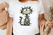 Funny Christmas Cat Clipart Bundle, an Illustration by Canvas Craft (Thumbnail 7 of 7)