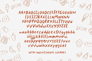 Caramel Sauce Font Doodle