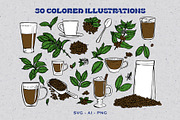 Coffee Illustration Pack, a Food Illustration by Eldorado Design Co. (Thumbnail 2 of 9)