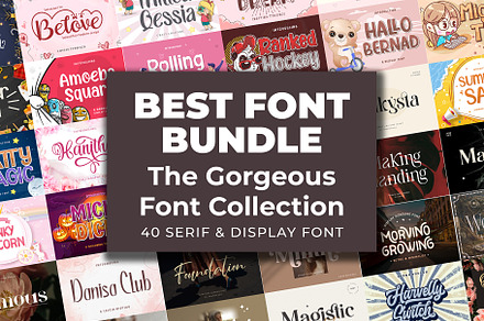 The Gorgeous Font Collection, a Serif Font by Graphicxell
