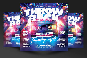 Retro 90s Party Flyer Template