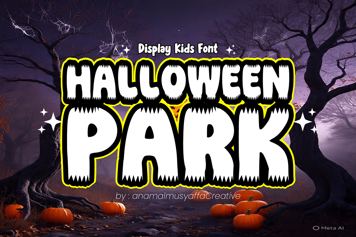 Halloween Park - Display Font, a Font by KiddoGlyphs Studio (Photo 1 of 5)