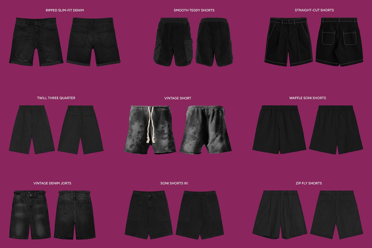 100 Realistic Streetwear Bundle, a Bottom Mockup by AtelierDuVow (Photo 9 of 10)
