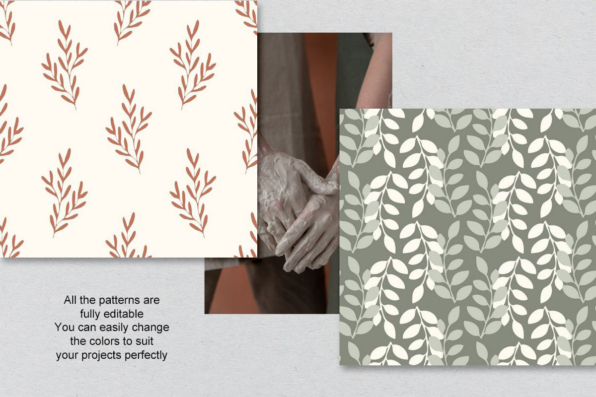 Terracotta and khaki - set patterns, a Pattern Graphic by Vasmila (Photo 7 of 10)