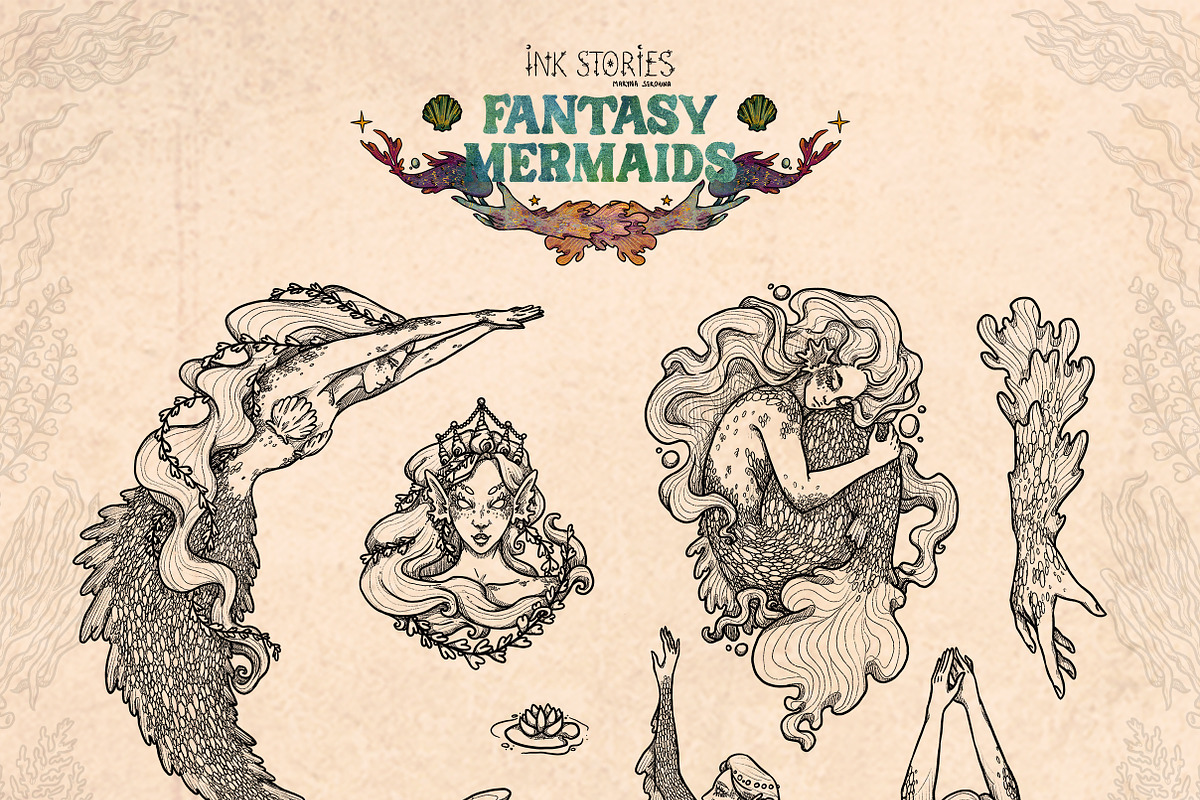 Fantasy Mermaids, a Person Illustration by Ink Stories (Photo 4 of 24)