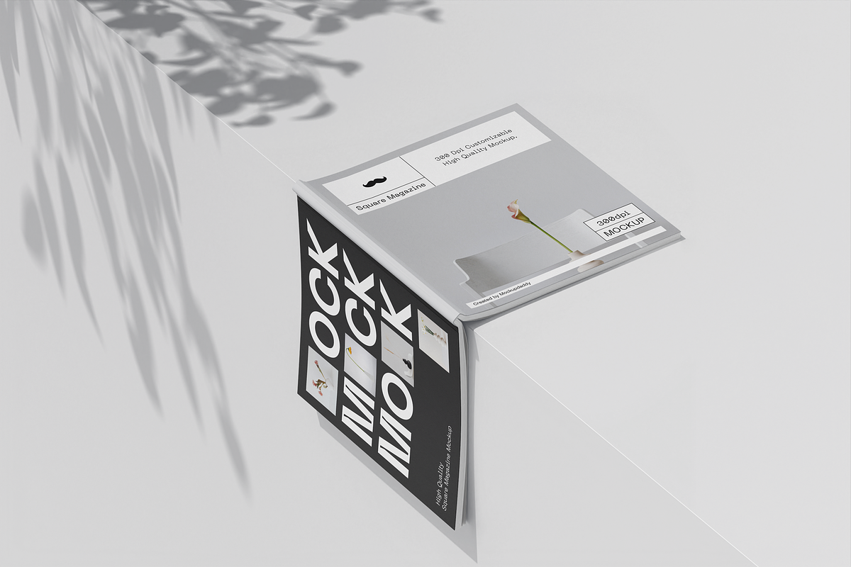 Square Magazine Mockup, a Books & Magazine Mockup by Mockupdaddy (Photo 5 of 10)