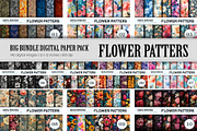 Big Bundle Floral Patterns 01., a Pattern Graphic by KENO Mascots (Thumbnail 1 of 11)