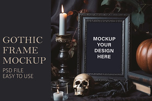 GOTHIC BLACK FRAME Mockup