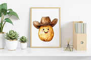 Watercolor Funny Potato Clipart, an Illustration by Canvas Craft (Thumbnail 6 of 8)