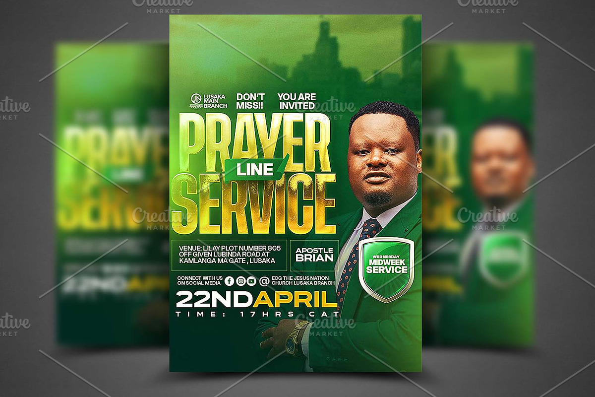 Prayer line church psd, a Social Media Template by church flyer templates (Photo 1 of 4)