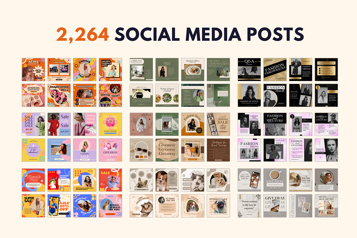 4,400+ Social Media Templates Bundle, a Templates & Theme by TemplateCastleStore (Photo 2 of 9)