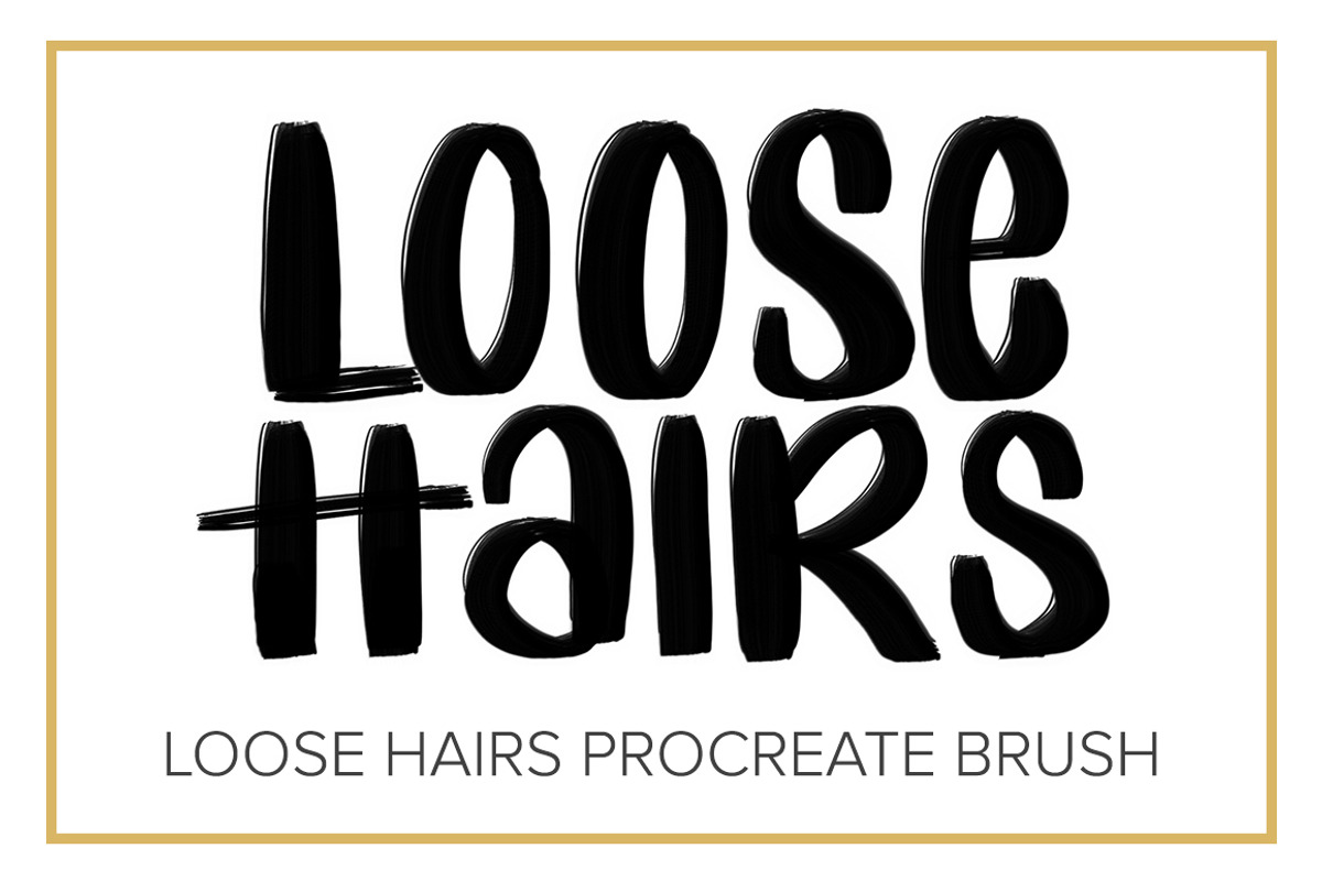 Loose Brush Hairs Procreate Brush preview 2