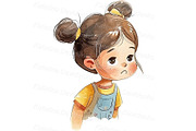 Kid girl emotions clipart set, a Person Illustration by Bubert Art (Thumbnail 8 of 9)