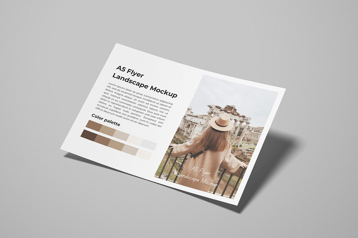 A5 Flyer Landscape Mockup, a Product Mockup by graphicsecond (Photo 7 of 11)