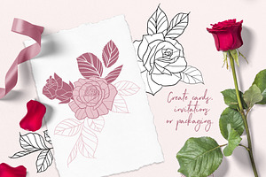 Procreate Roses Stamps