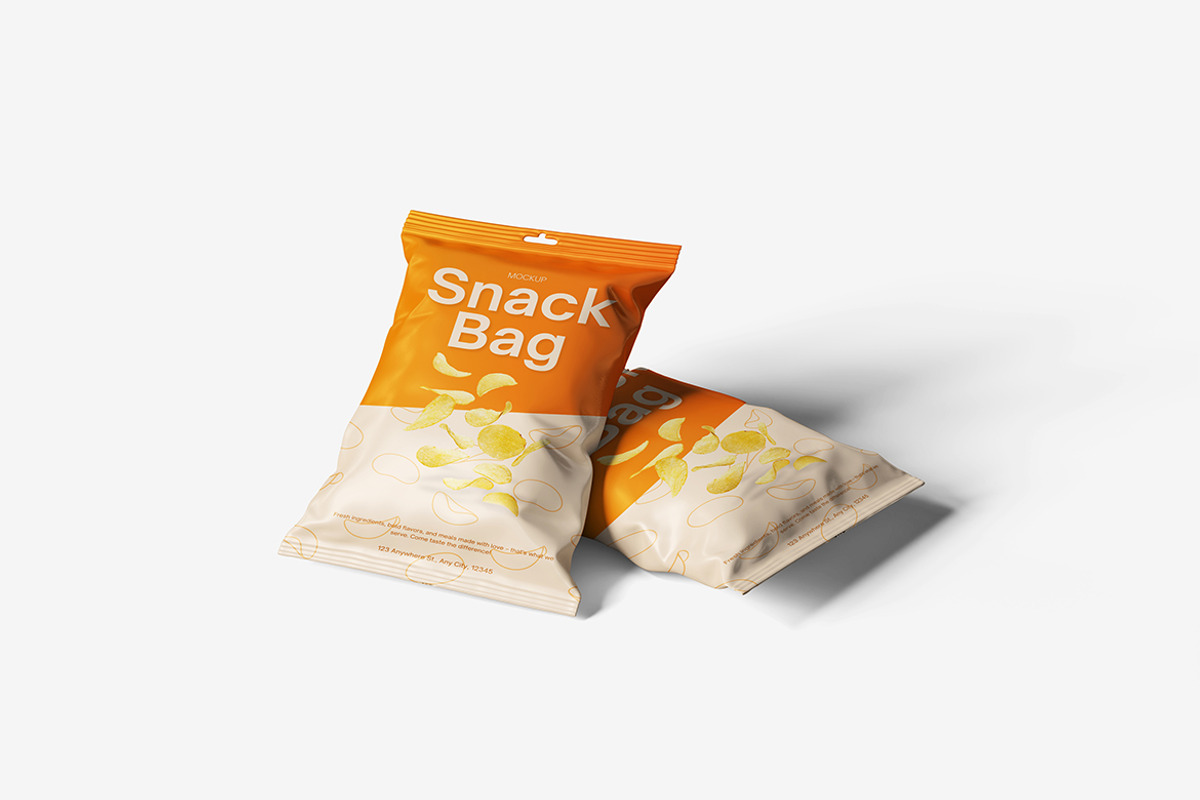 Snack Bag Mockup, a Packaging Mockup by Indah (Photo 6 of 6)
