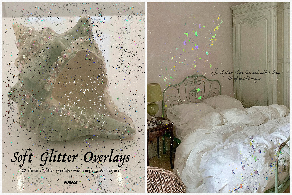 Soft Glitter Overlays, a Texture Graphic by Purple (Photo 1 of 21)