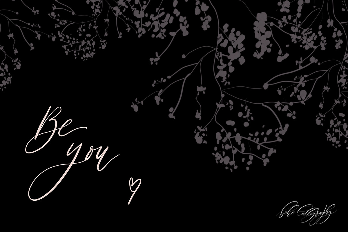 Flowers & Leaves Procreate Stamps, a Brush Add-On by BohoCalligraphy (Photo 5 of 9)