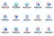 15 Mobile and Smart Phone Tech Logos, a Branding & Logo Template by Design_Planet (Thumbnail 4 of 4)
