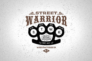 Vintage Label Street Warrior