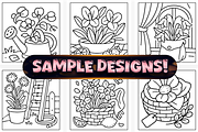 Bold Easy Cute Flower Coloring Pages, a Seasonal Illustration by Craftsbeefy (Thumbnail 2 of 4)