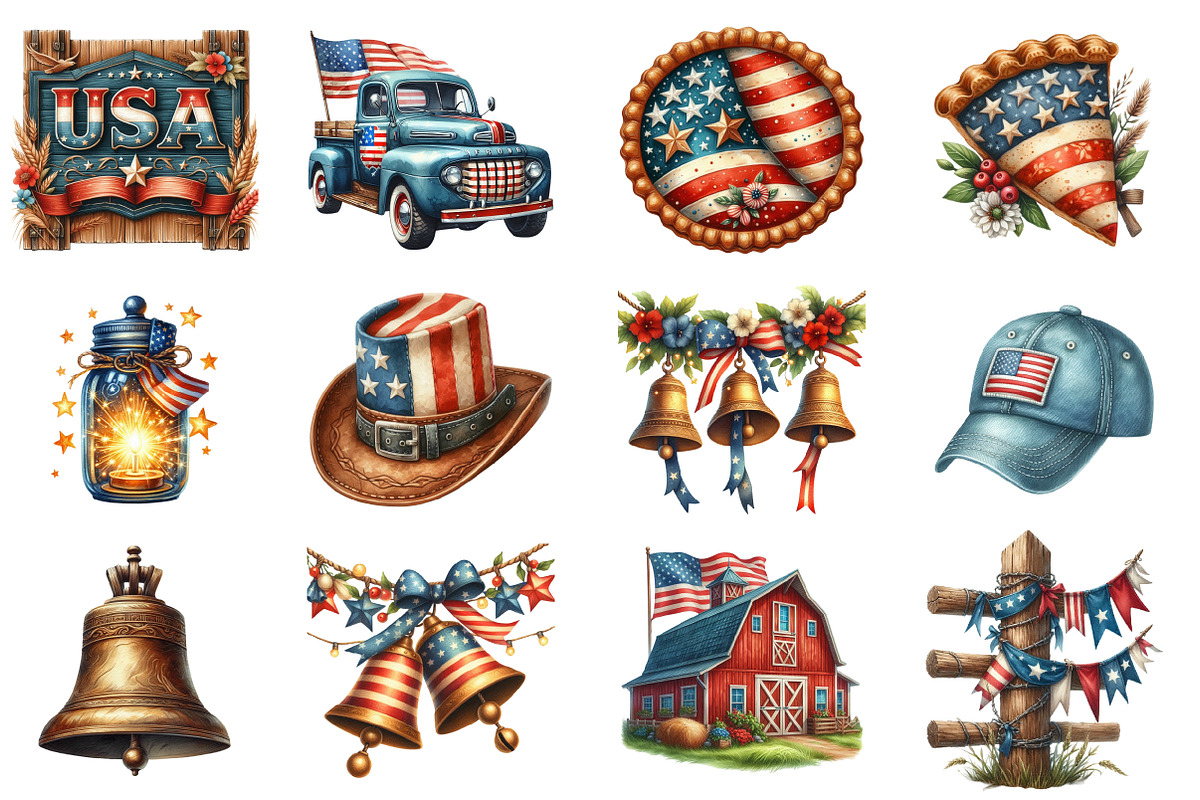 Rustic 4th of July Sublimation PNG, an Illustration by SinaCreation (Photo 2 of 5)