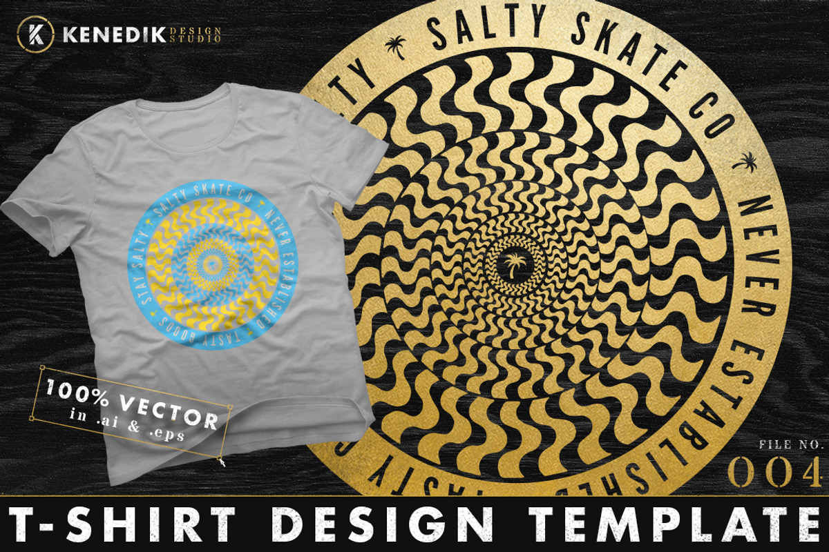T-Shirt Design Template 004, an Object Graphic by KENEDIK DESIGN STUDIO (Photo 1 of 4)