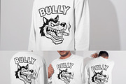 BULLY Wolf Head T-Shirt Design, an Object Graphic by Ahluva Studio (Thumbnail 1 of 7)