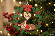 Personalized Christmas Ornaments SVG, a Decorative Illustration by svgocean (Thumbnail 5 of 14)