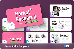 Market Research Keynote Template, a Presentation Template by GraphauseProject