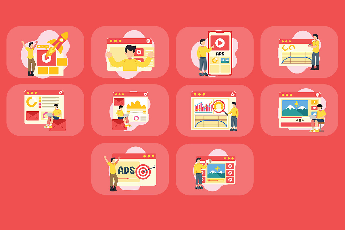 Digital Marketing Illustration Pack, an Illustration by baii09 (Photo 4 of 4)