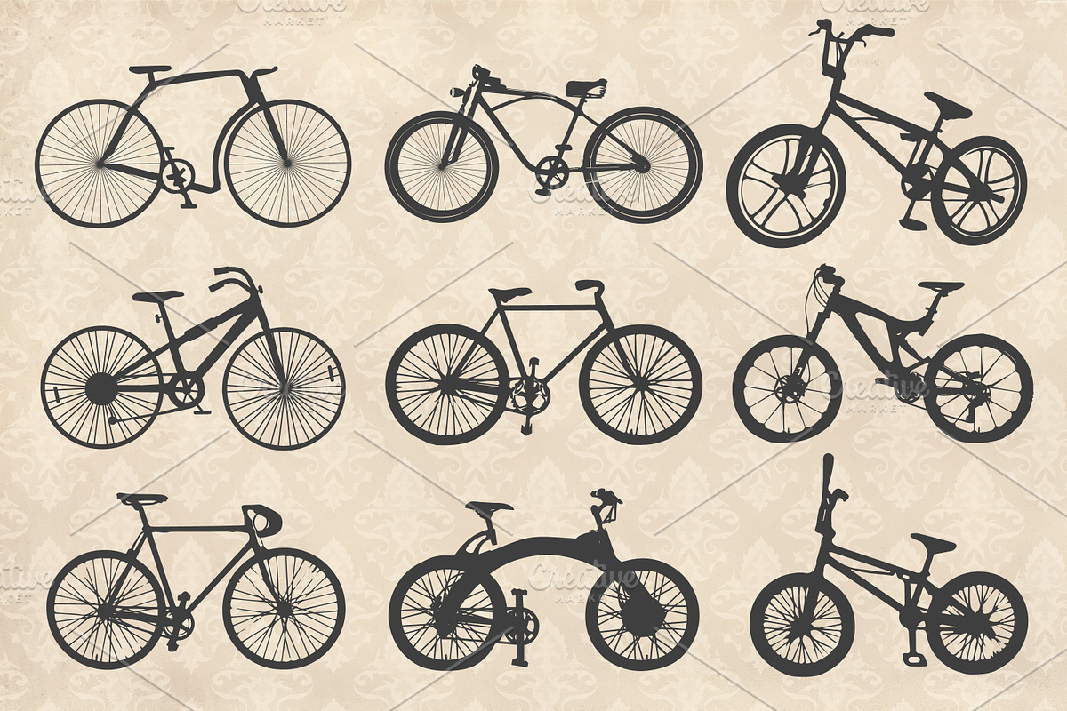 Bicycle Vector Set, an Object Graphic by Bugcessories (Photo 3 of 4)