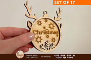 Christmas Ornaments Decoration, a Templates & Theme by LaserCutano (Thumbnail 1 of 6)