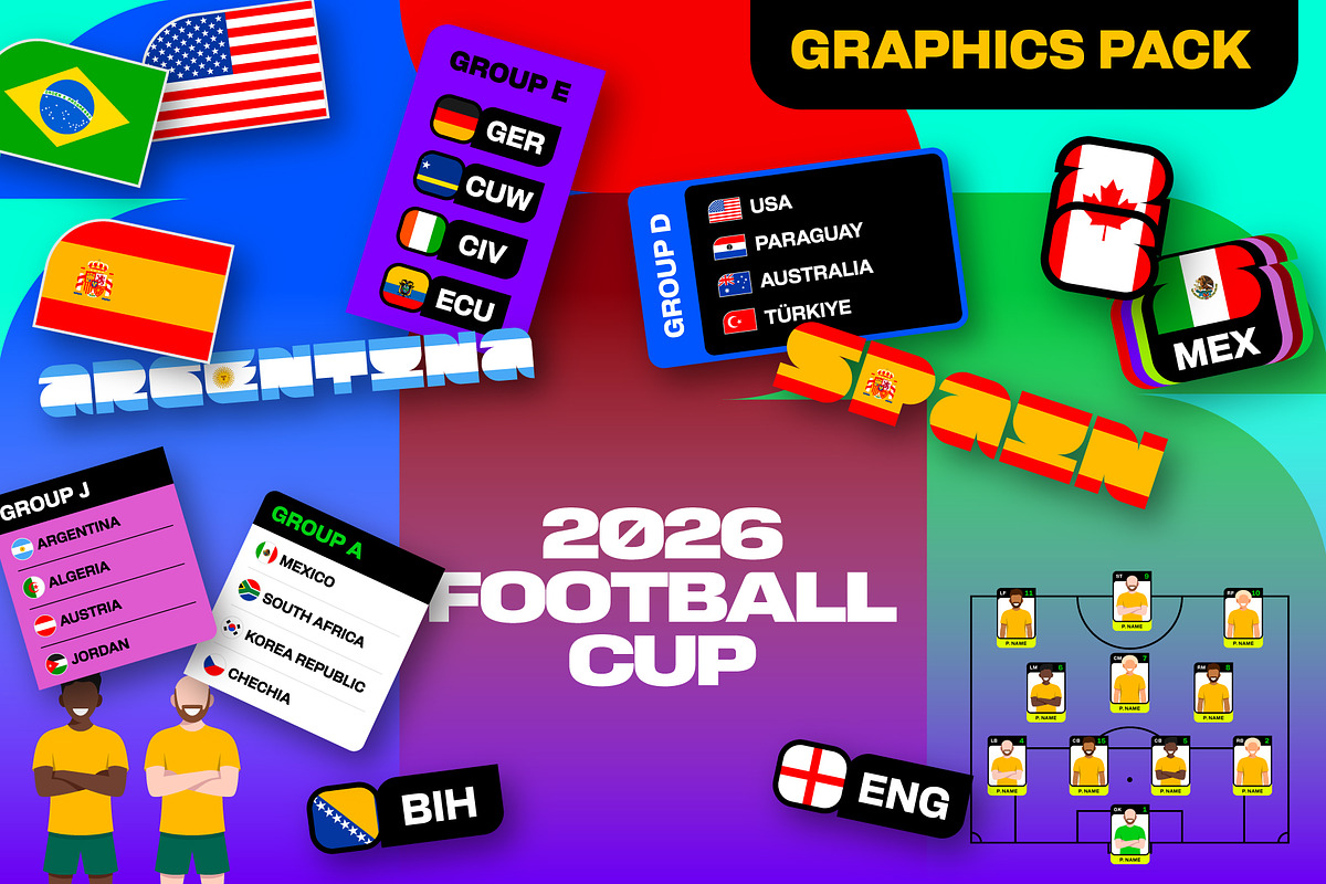 World Cup 2026 Graphics Mega Pack, a Sport Illustration by Lunarts Studio (Photo 1 of 10)