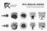 Big Brain Meme, a Solid Icon by Akatype Studio (Thumbnail 1 of 3)