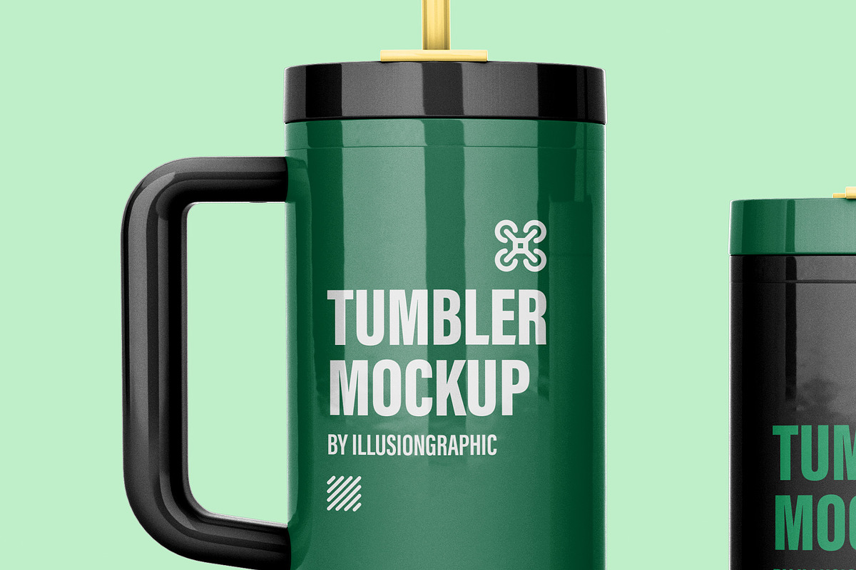 Tumbler Mockup - 6 views, a Cups & Container Mockup by Illusiongraphic (Photo 15 of 17)