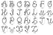 Rope Alphabet Vector Letters SVG PNG, a Graphic by TanchaArt (Thumbnail 5 of 7)