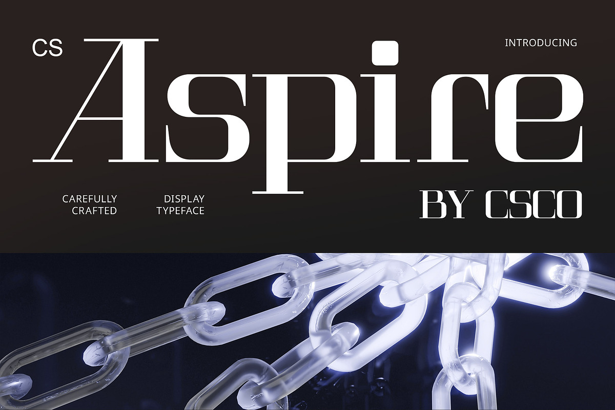 CS Aspire – Techno Font, a Serif Font by Craft Supply Co. (Photo 1 of 8)