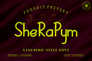 Sherapym - Sans serif stye font, a Sans Serif Font by mahstudios (Thumbnail 1 of 8)