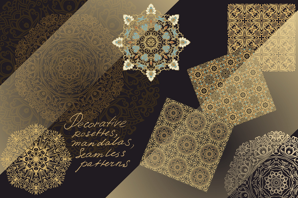 Pack of golden ornaments, patterns, a Texture Graphic by Dainia (Photo 1 of 2)