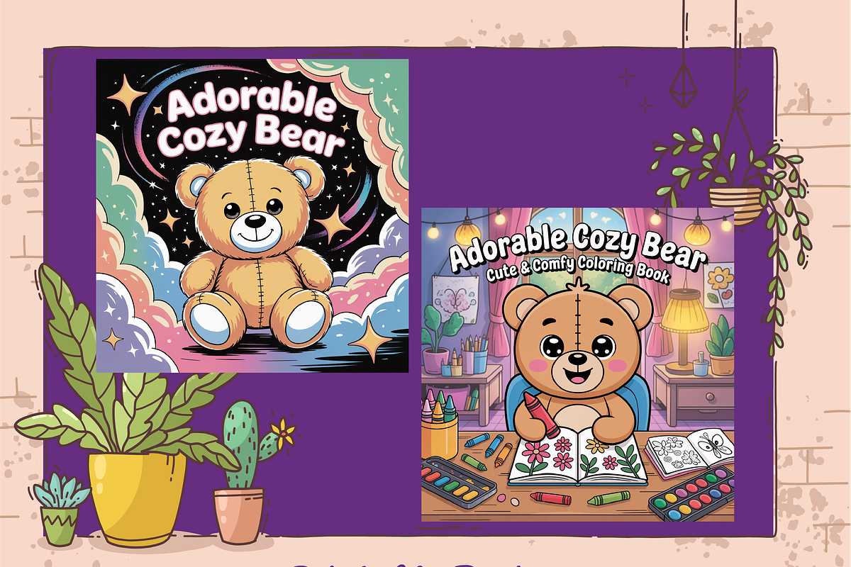 Adorable Cozy Bear Cute & Comfy, an Animal Illustration by Printable Design Store (Photo 2 of 6)