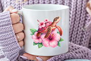 Watercolor Pink Sea Turtle Clipart, an Illustration by Rose Art (Thumbnail 4 of 7)