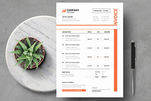 Creative Invoice Template, a Stationery Template by MightyDesign